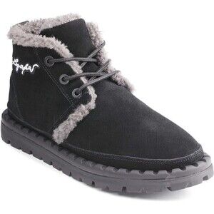 KARL LAGERFELD Men's Suede Chukka Faux Shearling Lining Boot Combat Size 10.5